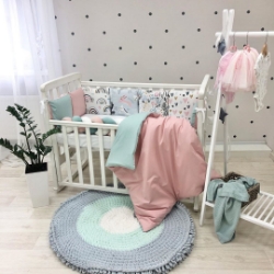 Lenjerie Patut Bebe Copii 6 piese Curcubeu